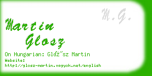 martin glosz business card